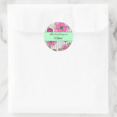 Étiquette de livre rose Posy (Sac)