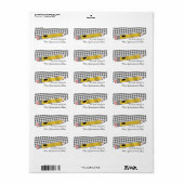 Étiquette de livre scolaire crayon et gris En vich (Feuille entière)