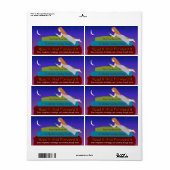 Étiquette de livres de bibliothèque de prêt (Feuille entière)