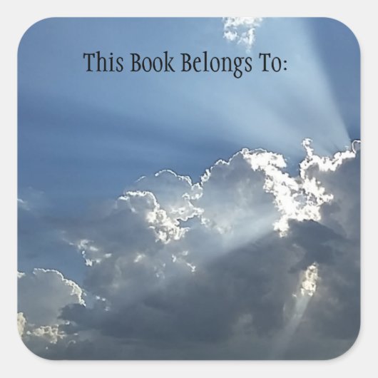 Étiquette de livres de jour (carré) (Devant)