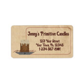 Étiquette de l'odeur de bougie Grubby (Devant)