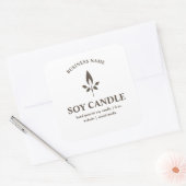 Étiquette de logo de bougie marron moderne (Enveloppe)