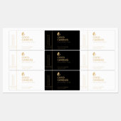 Étiquette de logo de bougie moderne (Feuille)