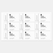 Étiquette de logo de bougie moderne (Feuille)