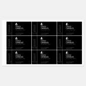 Étiquette de logo de bougie moderne (Feuille)