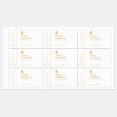 Étiquette de logo de bougie moderne (Feuille)