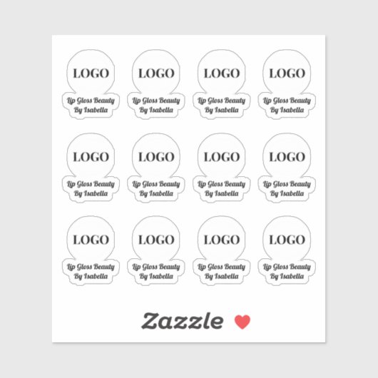 Étiquette de logo de produit cosmétique (Feuille)