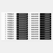 Étiquette de logo mince noir et blanc (Feuille)