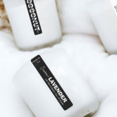 Étiquette de logo mince noir et blanc