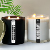 Étiquette de logo mince noir et blanc