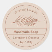 Étiquette de logo rose Dusty (Devant)