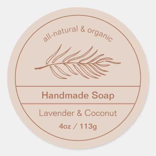 Étiquette de logo rose Dusty (Devant)