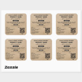 Étiquette de loi Cottage rustique Code QR (Feuille)