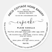 Étiquette de loi de Cottage de Cupcake Moderne (Devant)