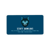 Étiquette de loup bleu (Devant)