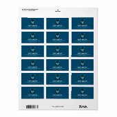 Étiquette de loup bleu (Feuille entière)