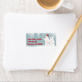 Étiquette de l'ours polaire de Noël (En situation)