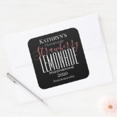 Étiquette de lune "citronnade de fraise" personnal (Enveloppe)