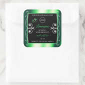 Étiquette de luxe Emerald Green Black avec logo (Sac)