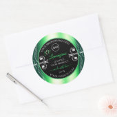 Étiquette de luxe Emerald Green Black avec logo (Enveloppe)