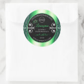 Étiquette de luxe Emerald Green Black avec logo (Sac)
