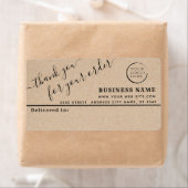 Étiquette de mailing commerciale de remerciement a (En situation)