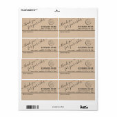 Étiquette de mailing commerciale simple merci logo (Feuille entière)