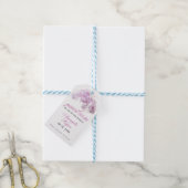 Étiquette de mariage à l'aquarelle Orchidée Rose P (Avec de laficelle)