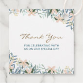 Étiquette de mariage à monogramme de fleurs sauvag (Dos)