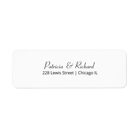 Étiquette de mariage à typographie simple pour sav (Devant)