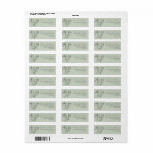 Étiquette de mariage aquarelle Eucalyptus vert sau (Feuille entière)