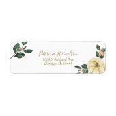 Étiquette de mariage automnal avec citrouille et f (Devant)