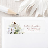 Étiquette de mariage automnal citrouille verte (En situation)