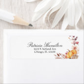 Étiquette de mariage Automne Feuilles de citrouill (En situation)