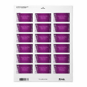 Étiquette de mariage blanc gris violet argenté (Feuille entière)