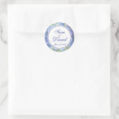 Étiquette de mariage bleu et blanc Hydrangea Favor (Sac)