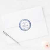 Étiquette de mariage bleu et blanc Hydrangea Favor (Enveloppe)