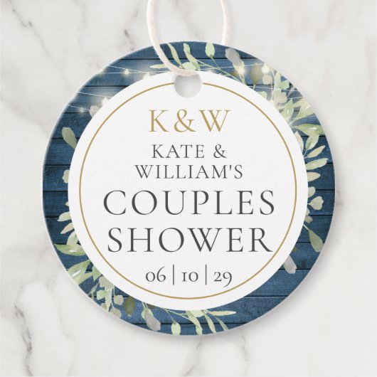 Étiquette de mariage champêtre avec monogramme et (Devant)