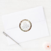 Étiquette de mariage champêtre avec monogramme et (Enveloppe)