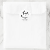 Étiquette de Mariage Chic avec Lettres Manuscrites (Sac)