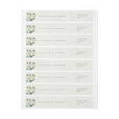 Étiquette de mariage classique Cream Snowberry+Euc (Feuille)