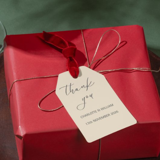 Étiquette de Mariage Classique Écriture Romantique