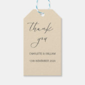 Étiquette de Mariage Classique Écriture Romantique (Devant)