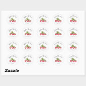 Étiquette de mariage Confiture de fraises 'Partage (Feuille)