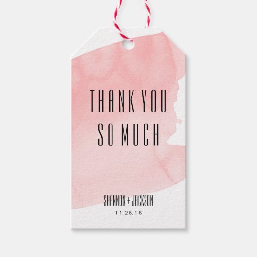 Étiquette de mariage couleur rose (Devant)