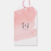 Étiquette de mariage couleur rose (Dos)