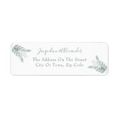 Étiquette de Mariage de calligraphie Eucalyptus ru (Devant)