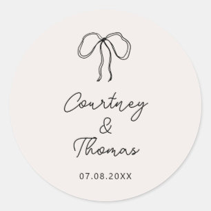 Étiquette de mariage de  de ruban Whimsical