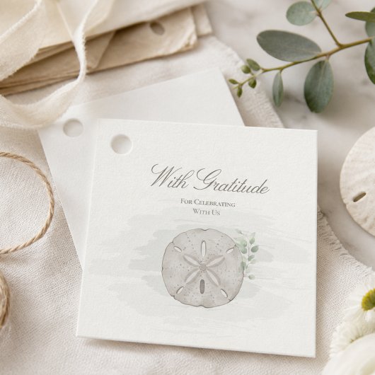 Étiquette de mariage Dollar de Sable Côtiers