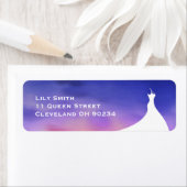 Étiquette de mariage élégant aquarelle violette (En situation)